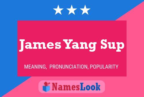 Pôster do nome James Yang Sup