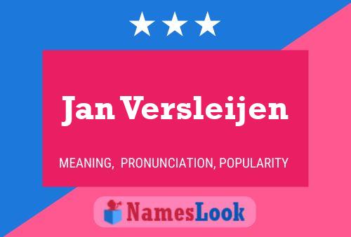 Pôster do nome Jan Versleijen