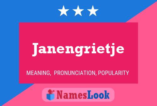 Pôster do nome Janengrietje