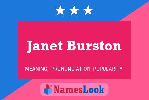 Pôster do nome Janet Burston