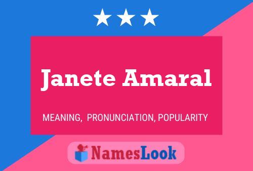 Pôster do nome Janete Amaral