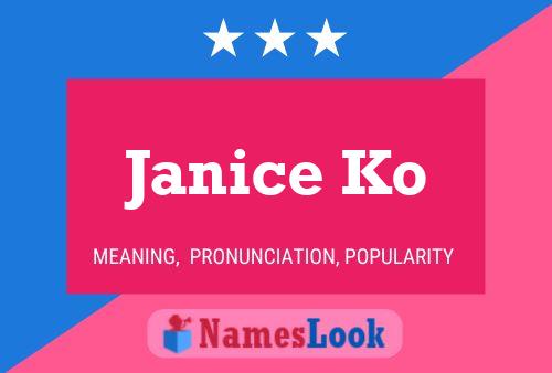 Pôster do nome Janice Ko