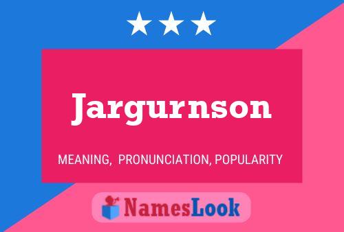 Pôster do nome Jargurnson