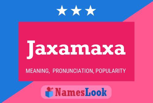 Pôster do nome Jaxamaxa