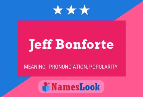 Pôster do nome Jeff Bonforte