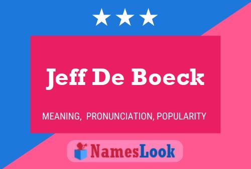 Pôster do nome Jeff De Boeck