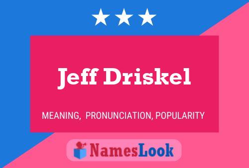 Pôster do nome Jeff Driskel