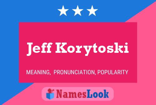 Pôster do nome Jeff Korytoski