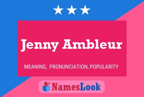 Pôster do nome Jenny Ambleur