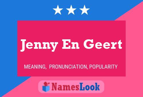 Pôster do nome Jenny En Geert