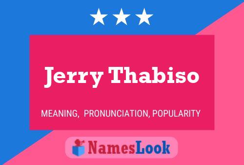 Pôster do nome Jerry Thabiso