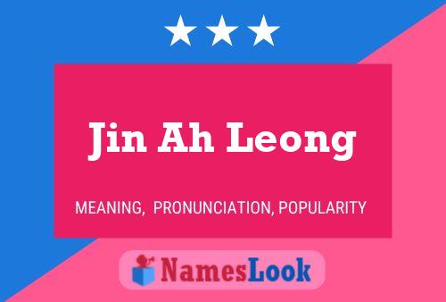 Pôster do nome Jin Ah Leong