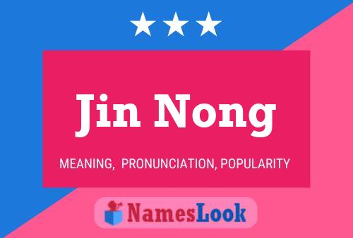 Pôster do nome Jin Nong