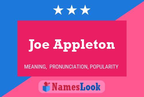 Pôster do nome Joe Appleton