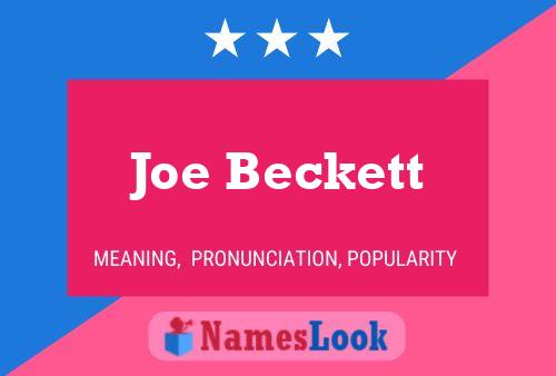 Pôster do nome Joe Beckett