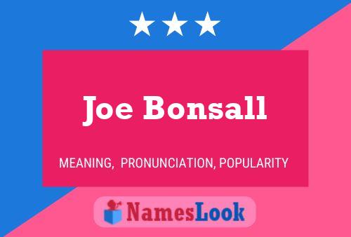 Pôster do nome Joe Bonsall