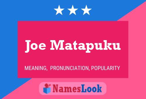 Pôster do nome Joe Matapuku