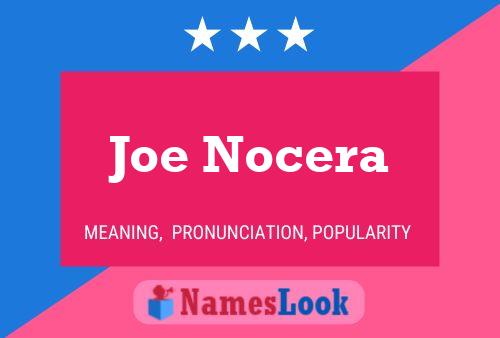 Pôster do nome Joe Nocera