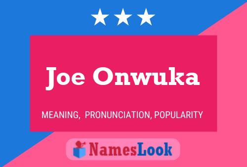 Pôster do nome Joe Onwuka