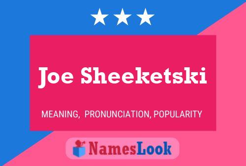 Pôster do nome Joe Sheeketski