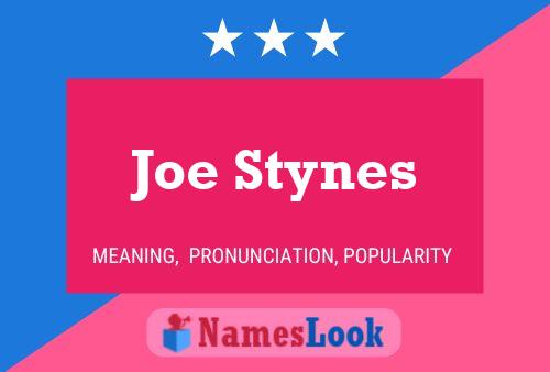 Pôster do nome Joe Stynes