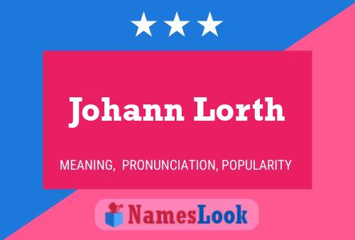 Pôster do nome Johann Lorth