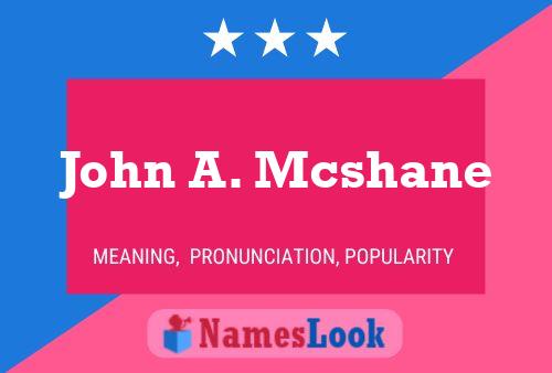 Pôster do nome John A. Mcshane