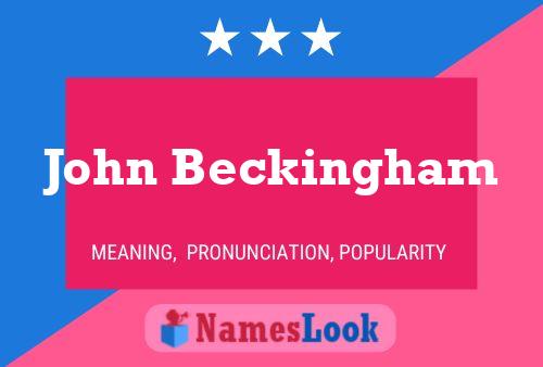 Pôster do nome John Beckingham