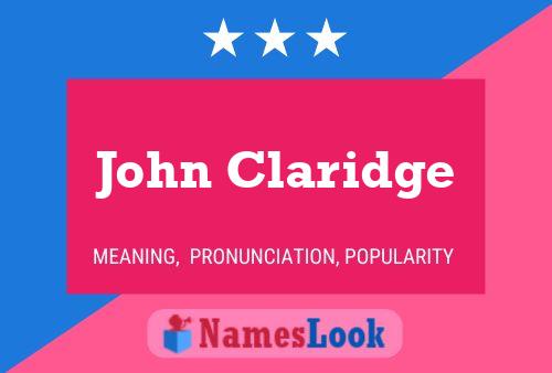 Pôster do nome John Claridge