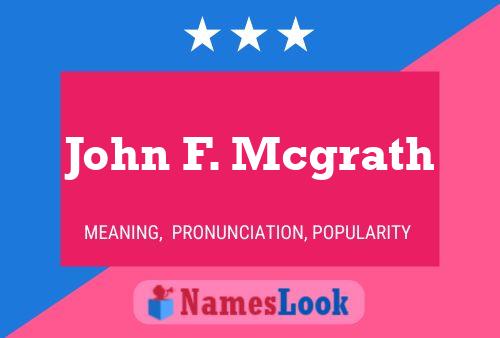 Pôster do nome John F. Mcgrath