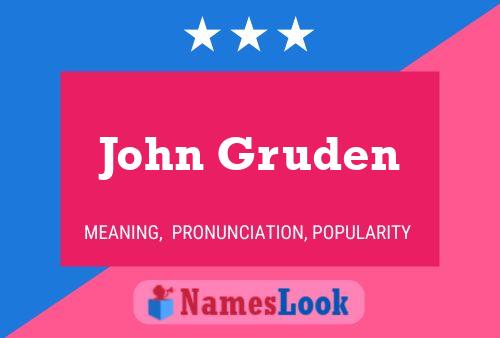 Pôster do nome John Gruden