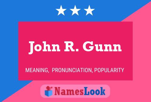 Pôster do nome John R. Gunn