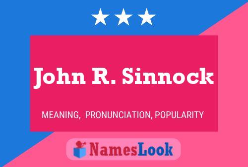 Pôster do nome John R. Sinnock