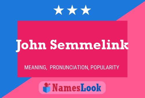 Pôster do nome John Semmelink