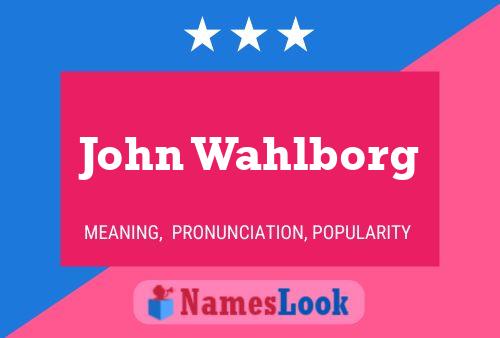 Pôster do nome John Wahlborg