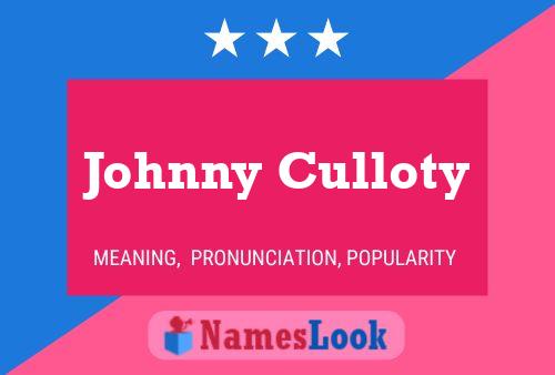 Pôster do nome Johnny Culloty