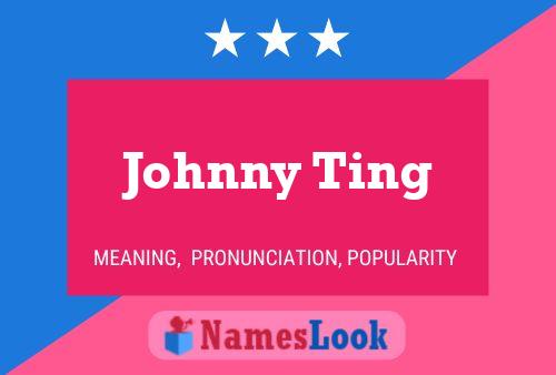 Pôster do nome Johnny Ting