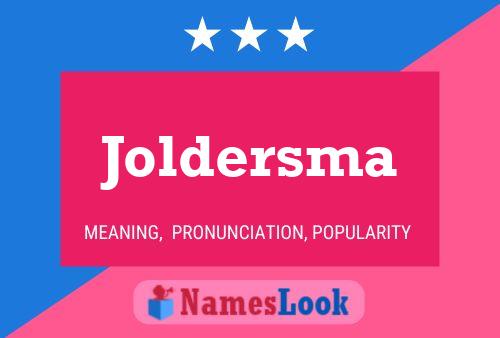 Pôster do nome Joldersma