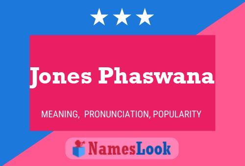 Pôster do nome Jones Phaswana