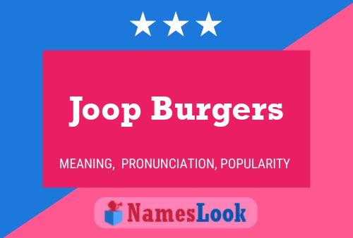 Pôster do nome Joop Burgers