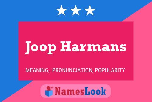 Pôster do nome Joop Harmans