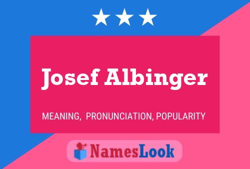 Pôster do nome Josef Albinger