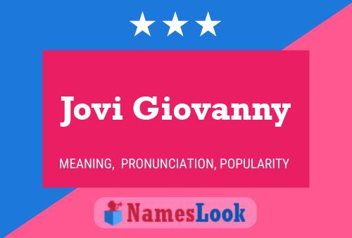 Pôster do nome Jovi Giovanny