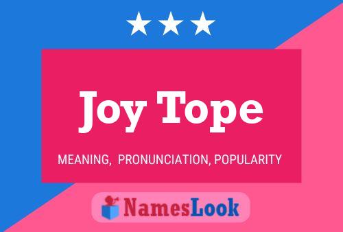 Pôster do nome Joy Tope