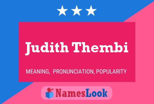 Pôster do nome Judith Thembi