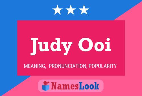 Pôster do nome Judy Ooi