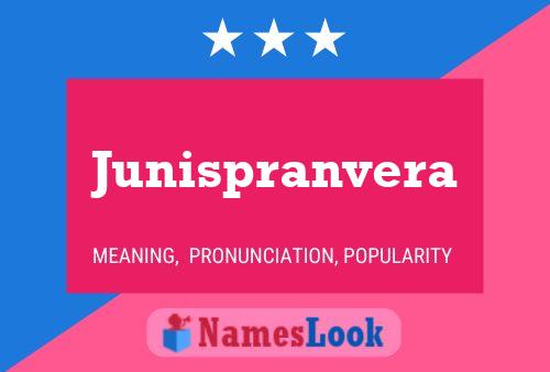 Pôster do nome Junispranvera