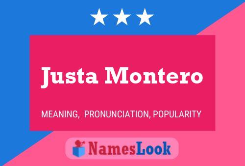 Pôster do nome Justa Montero