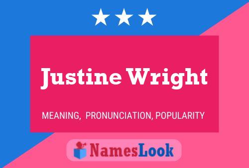 Pôster do nome Justine Wright