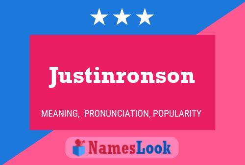 Pôster do nome Justinronson